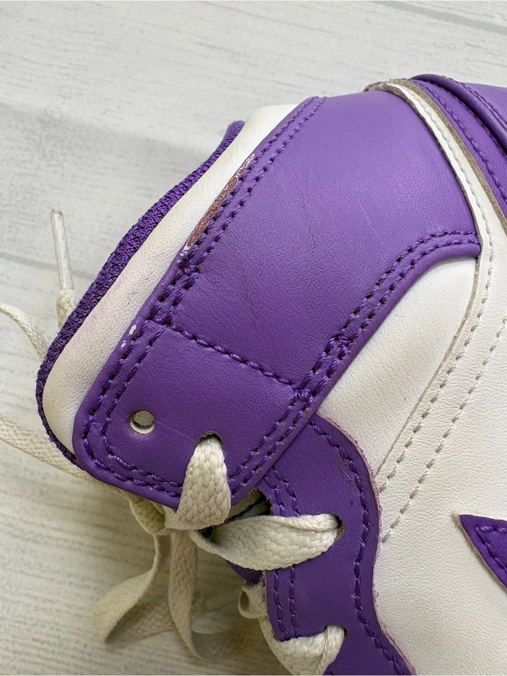 Nike Kids Purple and White High-Top Sneakers